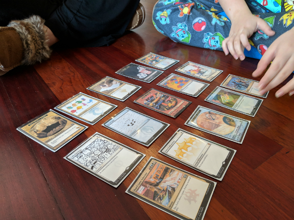 All the cards, laid out nice and neat!